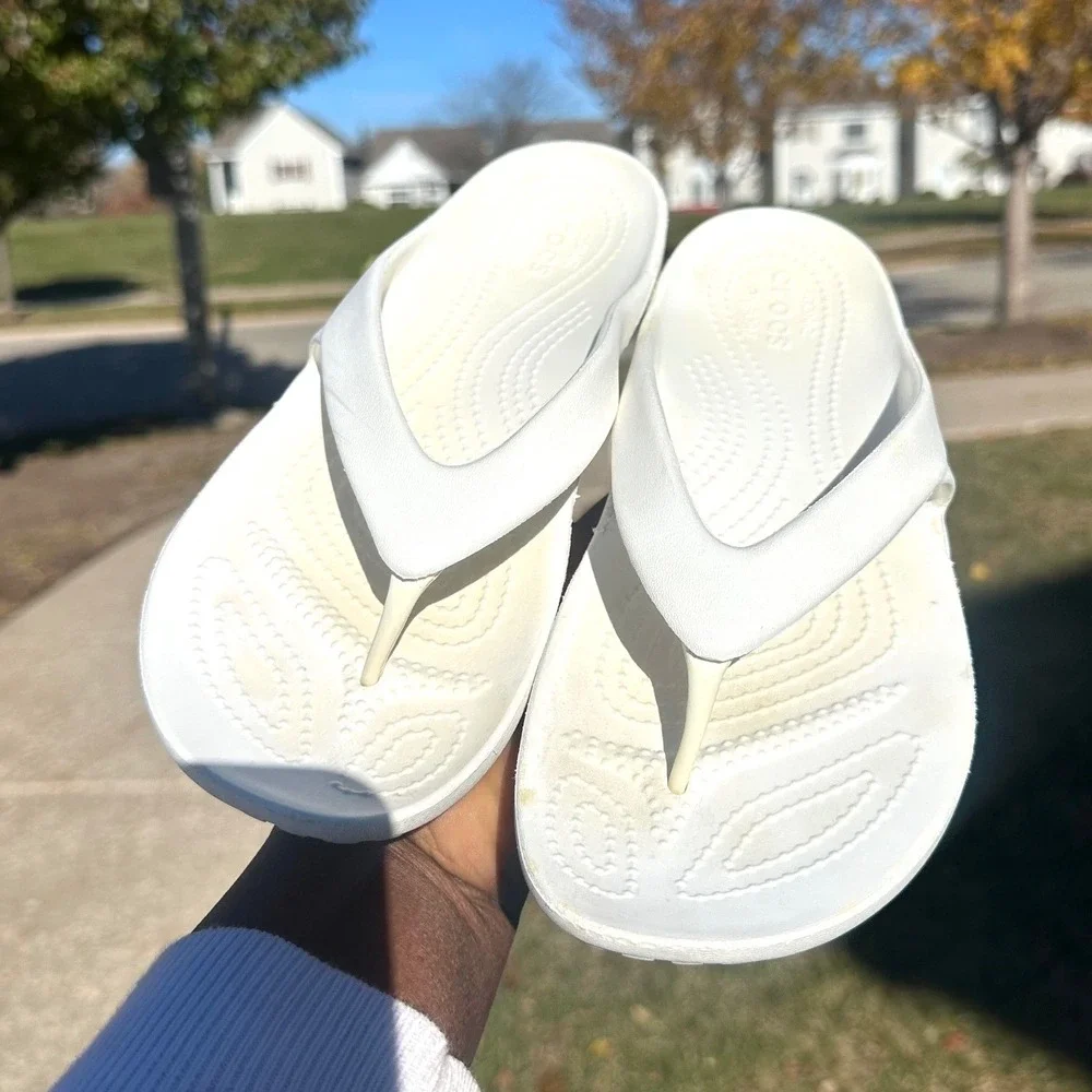 Crocs Women's Kadee II Flip Flop Sandals Size‎ 9 White - Picture 8 of 12